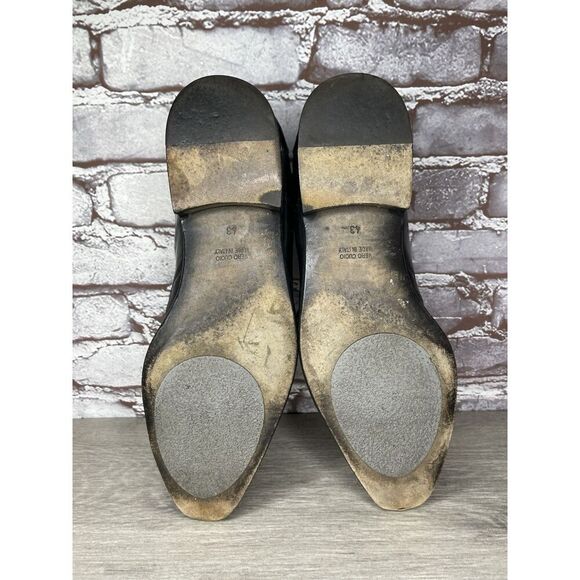 Kalena’s Black Leather Double Wingtip Lace Up Italy Dress Shoes Men 43EU/10M US - Picture 8 of 16